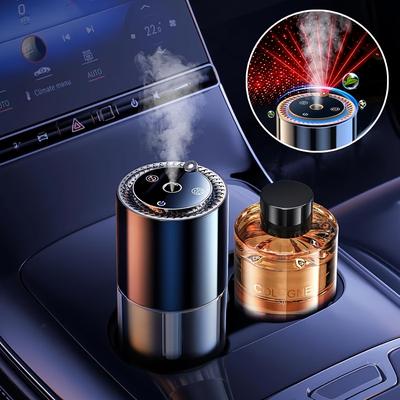 TEMU Rechargeable Mini Car Aromatherapy Diffuser With Starry Light, Long-lasting Automatic Deodorizer Car Perfume Smart Car