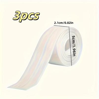 TEMU 3 Rolls Waterproof Moisture-resistant Toilet Caulk Strip, Self-adhesive Sealing Tape For Kitchen Bathroom, Bathroom Waterproof Tape To Avoid Wet, Kitchen Sink Beautiful Seam Stickers For