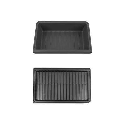 TEMU Black Car Seat Storage Box, Universal, Plastic Material, Storage Item , Can Store Vehicle Accessories, ,