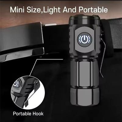 TEMU High Flashlight 3- Mini Flashlight Usb Rechargeable Portable Led Light Outdoor Camping Emergency Work Lights