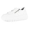 Plateausneaker GABOR, Damen, Gr. 41, weiß, Kalbsleder, unifarben, casual, Schuhe, Freizeitzschuh, Halbschuh, Schnürschuh mit Best Fitting-Ausstattung
