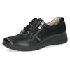 Keilsneaker CAPRICE, Damen, Gr. 39, schwarz, Leder, Textil, sportlich, Schuhe Sneaker, Freizeitschuh, Halbschuh, Schnürschuh, Logoemblem, Weite H