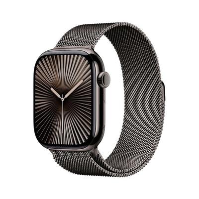 Apple Smartwatch Apple Watch Series 10 46 mm Titan (GPS+Cellular) Milanaise Armband M/ grün