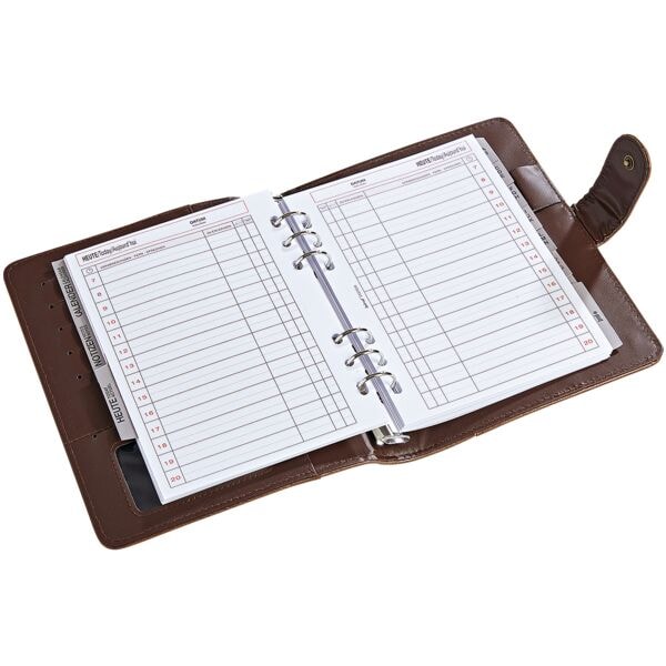 Bind Terminplaner A5 Kunstleder mit Druckknopfverschluss braun braun, 19.5x24 cm Image