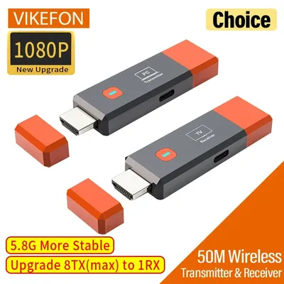 HDMI Wireless Video Transmitter Receiver 1080P 50M 5.8G Extender Adapter Dongle Kit for Cinema