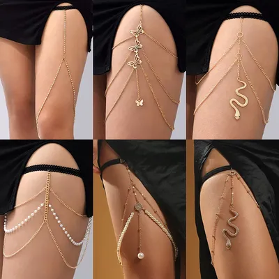 1Pc Creative Long Elastic Snake Pendants Leg Chain Body Jewelry Accessories Dropshiping Women