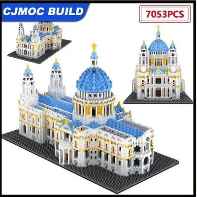 7053 Pcs City Mini St Paul Cathedral Architecture Building Blocks Famous Castle Moc Bricks