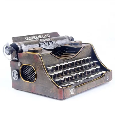 Retro Typewriter Decoration Creative Cafe Bar Decor Accessories Home Furnishing Iron Crafts