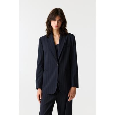 Blazer With Asymmetric Open Back