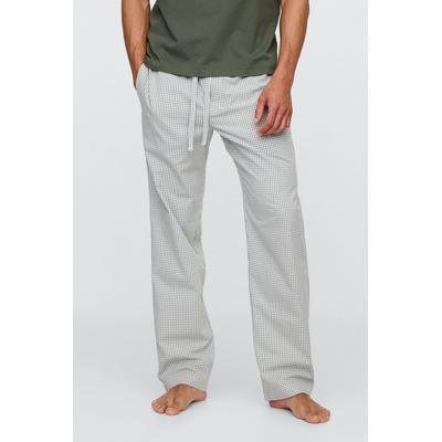 Gap Mens Green Check Cotton Poplin Pyjama Bottoms - Green Check