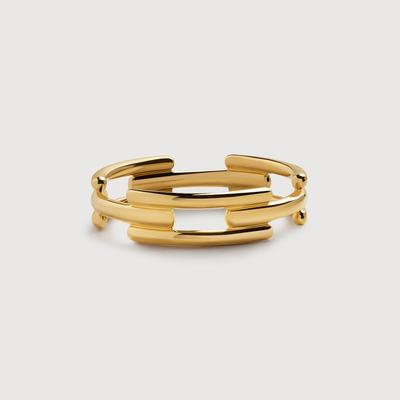 Gold Signature Link Stacking Ring
