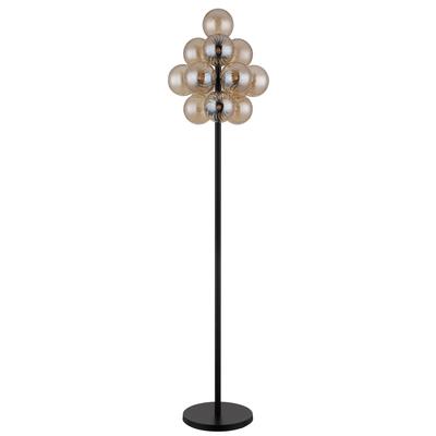 GLOBO LIGHTING LED Stehlampe "CONOR", schwarz (schwarz matt), 13 flammig, Ø 12,00cm H: 160,00cm,, Lampen, amberfarbene G