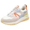 Keilsneaker RIEKER SPORT "Bel Air", Damen, Gr. 38, weiß, rosé, hellblau, Textil, Lederimitat, sportlich, Schuhe Sneaker, Freizeitschuh, Halbschuh, Schnürschuh mit herausnehmbarem Fußbett, Topseller