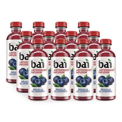 Bai Antioxidant Infused Beverage, Brasilia Blueberry, 18 oz Bottle, 12/Carton (DPP2712518)