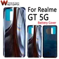 6.43 "Vetro posteriore per OPPO Realme GT 5G RMX2202 Coperchio posteriore della batteria Porta posteriore Custodia per riparazione Sostituzione con logo