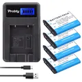 Batteria 1800mAh Li-40B Li-42B EN-EL10 + caricabatterie LCD per Olympus Li 40B 42B, Nikon EN EL10, FinePix XP70 XP60 XP50 T550