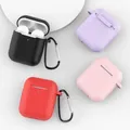 Custodia in silicone per AirPods 1a 2a generazione Custodia protettiva per auricolare Bluetooth senza fili per Airpods 2 Borsa per scatola di ricarica con gancio