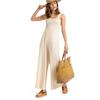 Jumpsuit ROXY "Just Passing By", Damen, Gr. S, US-Größen, beige (parchment), 63% Polyester, 33% Viskose, 4% Elasthan, Overalls