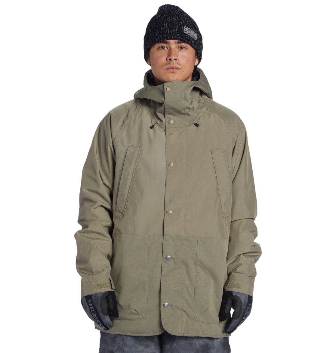 Snowboardjacke DC SHOES "Tundra 15K", Herren, Gr. L, grün (vetiver), 55% Polyester, 45% Polyester, Jacken Snowboardjacke