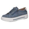 Plateausneaker CAPRICE, Damen, Gr. 37,5, blau (hellblau), Veloursleder, sportlich, Schuhe, Freitzeitschuh, Halbschuh, Schnürschuh mit gepolstertem Schaftrand