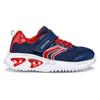 Sneaker GEOX "J ASSISTER BOY Blinkschuh", Kinder, Gr. 26, blau (navy, rot), Textil, Synthetik, sportlich, Schuhe, Sportschuh, Klettschuh mit auffällig blinkender Sohle