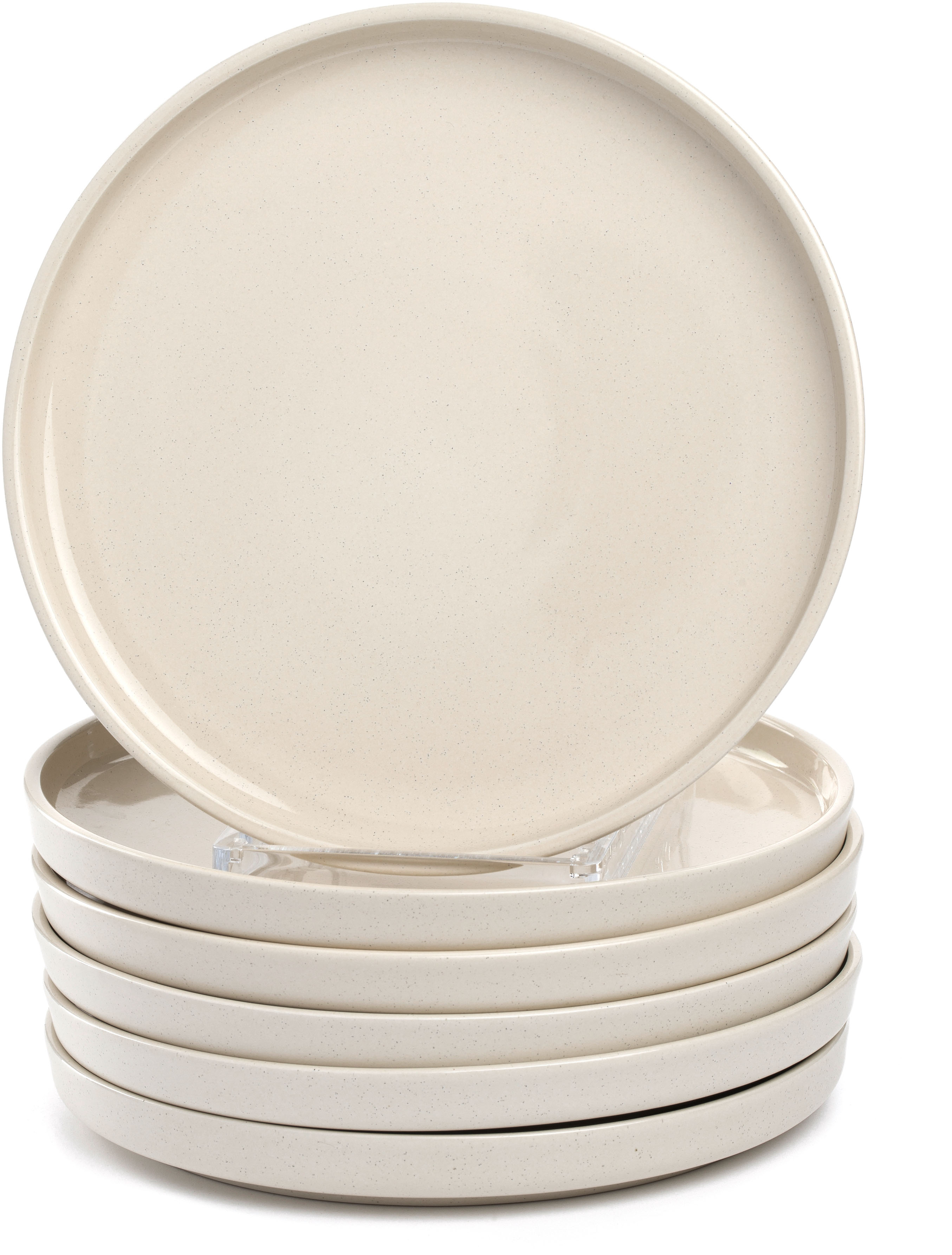 Teller-Set LEONARDO "Speiseteller ROMA, Keramikteller, ca. 22 cm, 6-teilig", beige (creme), 6 Stk., Keramik, Geschirr-Sets, Teller Set, Geschirr-Set, Service, spülmaschinengeeignet Image