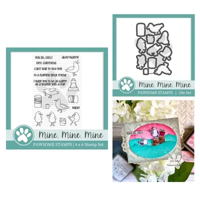 Mine Chick Friend Clear Stamps Set Scrapbooking for Paper Making Metal Cutting Dies Frames Card