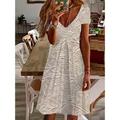 Robe Mini Femme Robe Décontractée Élégante Tropicale Hawaïenne Quotidienne Ajustement Régulier Impression 3D Graphique Floral Manches Courtes Col Ronde Noir Blanc Rose Bleu Été