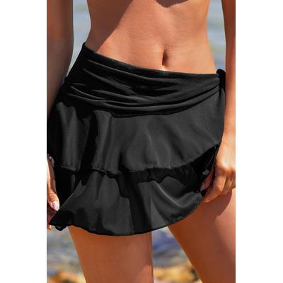 Ocean’s Edge Black Bikini Bottoms & Sarong Set