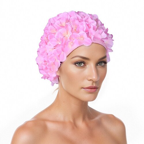 Schwimmkappen für Erwachsene Nylon Atmungsaktivität Dehnbar Komfortabel Schwimmen Surfen Image