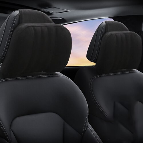 Universal Auto Nackenkissen Kopfstütze Ultraweiches verstellbares Kissen für Autositz Kopfstütze Nacken Autozubehör 1St Image