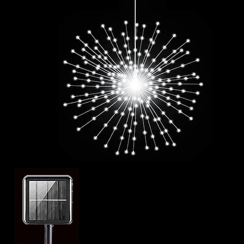 1 Stück Solar-Feuerwerk für den Außenbereich, LED-Starburst-Weihnachtskugel-Gartendekoration Image