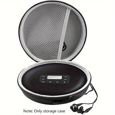 TEMU Portable Cd Player Case Compatible With Gpx/for /for /for Hott Cd204 903tf 711t 611/ For Personal Disc Player, Travel Carrying Holder For Earphone & Cable (box Only)