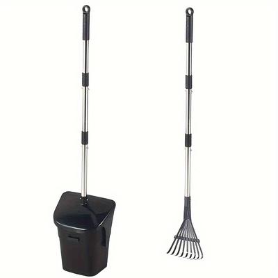 TEMU Leaf Scooper Heavy-duty Swivel Bin, Rake, And Spade For On Grass, Dirt, Gravel, And Flats - Large, Medium, And Small Dogs, Without Battery