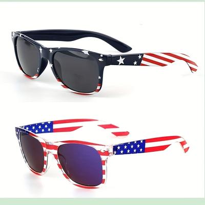 TEMU Of Patriotic American Flag Glasses For Men And Women, For Beach Parties, And Celebrations