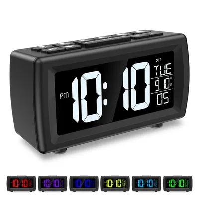 ORIA Alarm Clock Radio Digital FM Radio Clock with Snooze and Adjustable Volume Bedside LED Clock