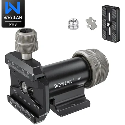 WEYLLAN PH3 Gimbal Head MonoGimbal Head Tripod Side Saddle Tilt Head for Camera Monopod Tripod with Arca Swiss Plate Load 10kg