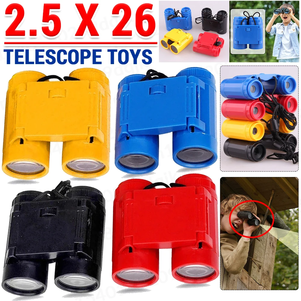 Teleskop Kid Strap Kinder Fernglas Fernglas Spielzeug Konzert Spiel Reise Kindergarten Bildung Lehrmittel 2,5X26 Magnific Image