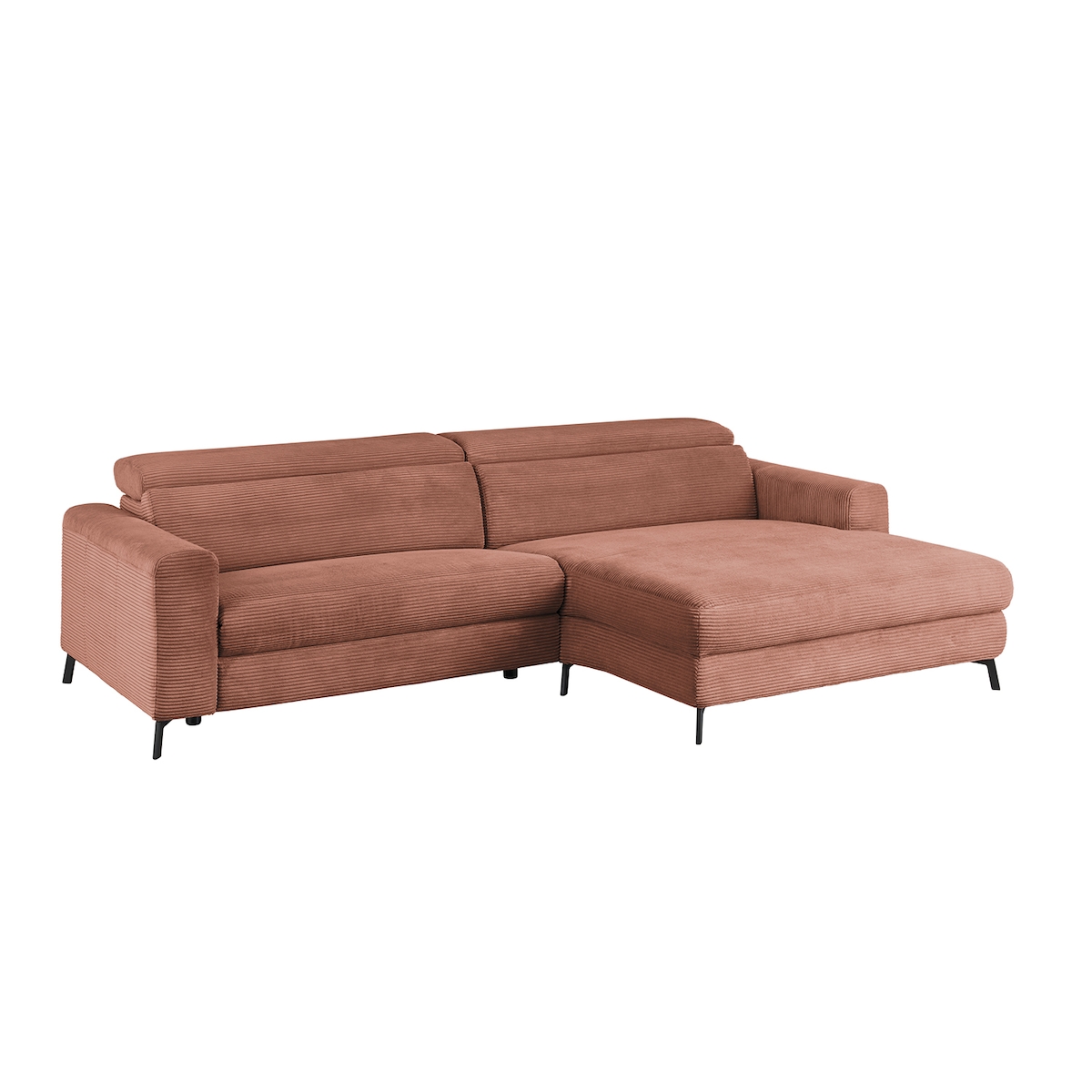 KAWOLA Sofa LAISKA Ecksofa Cord rost Longchair rechts Image