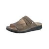 Pantolette, Herren, Gr. 44, grau (taupe), Veloursleder, Schuhe