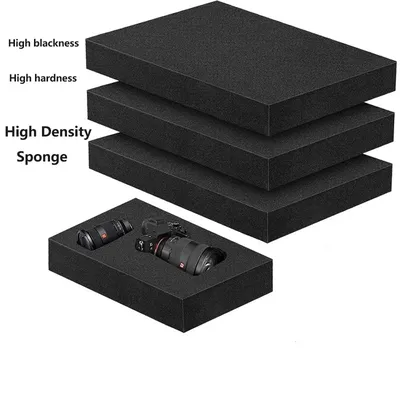 Hard High Density Black Sponge Gasket Shockproof Sponge Block Thin Sponge Pieces Gift Box Lining