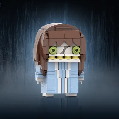 Moc The Exorcist Building Blocks Movie Role Girl Possessed By Evil Spirit Brickheadz DIY Model