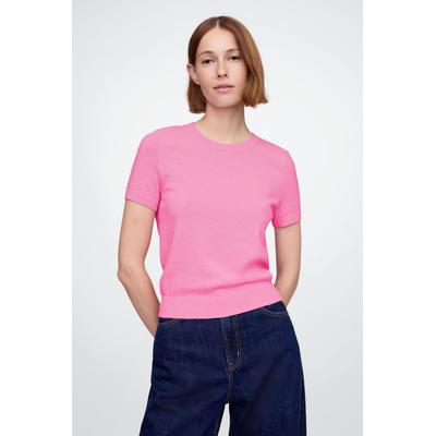 Gap Womens Pink CashSoft Short Sleeve Crew Neck Baby Tee - Pink