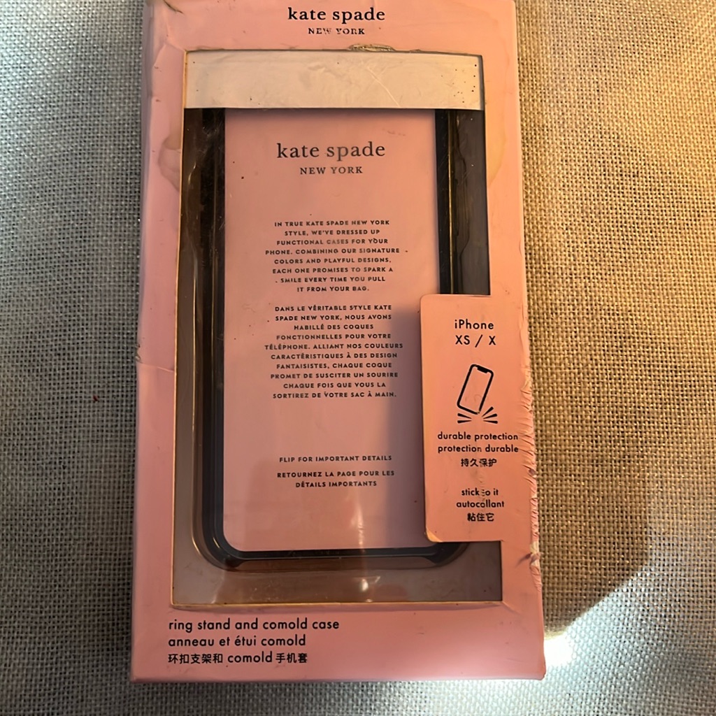 Kate Spade Cell Phones & Accessories | Kate Spade Iphone Xs/X Phone Case In Box | Color: Black/Cream | Size: Os