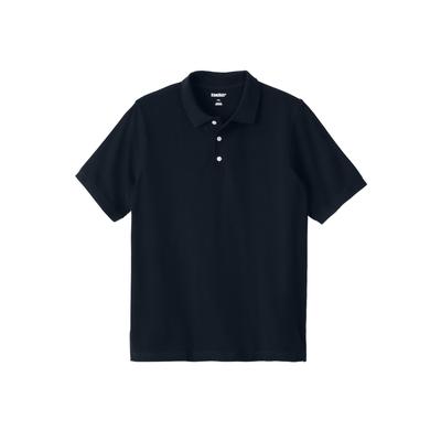 Men’s Big & Tall 3-Pack Piqué Polos by KingSize in Black (Size 5XL)