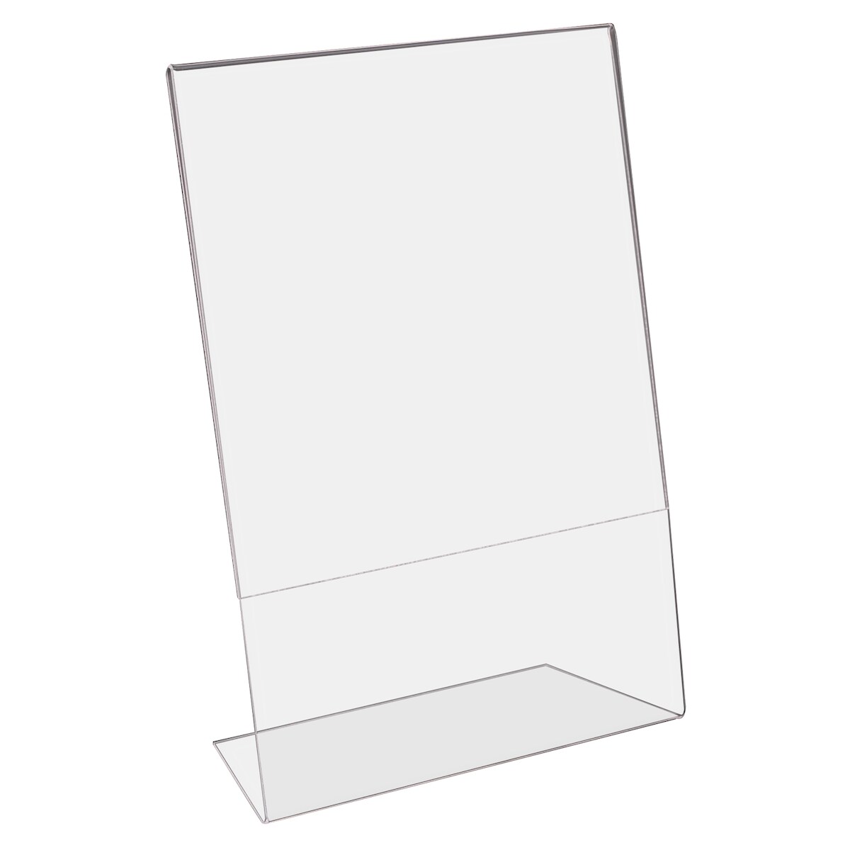 HMF 46954 Acryl Tischaufsteller schräg, DIN A4 Hoch- und Querformat, Glasklar Image