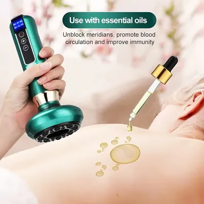 Wiederauf ladbare elektrische Schröpfen Massage gerät Vakuum Saugnapf Guasha Beauty Health Scrap ing Massage gerät Körperpflege-Tools tragbare Leichtigkeit