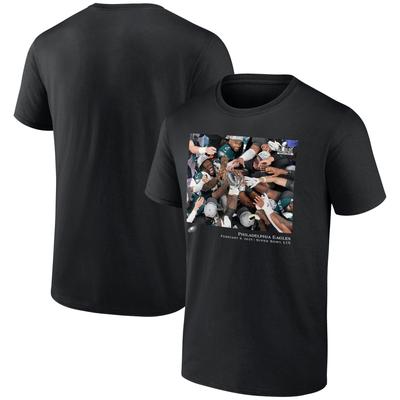 Philadelphia Eagles Flash-Funktionen Super Bowl Teamfeier T-Shirt - Schwarz - Herren Image