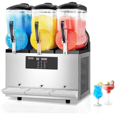 Kommerzielle Slusheis Maschine 12 l x 3 Dreifachtank-Maschine für gefrorene Getränke, 144 Tassen Image