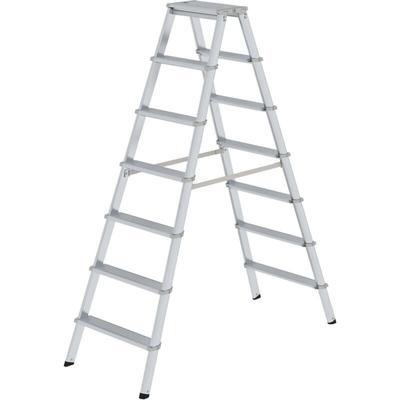 Ml Stufen-Stehleiter beidseitig begehbar 2x7 Stufen - 011237 - Günzburger Steigtechnik Image